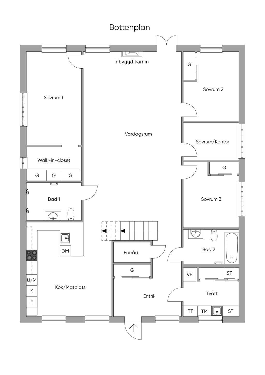 Planlösning bottenplan