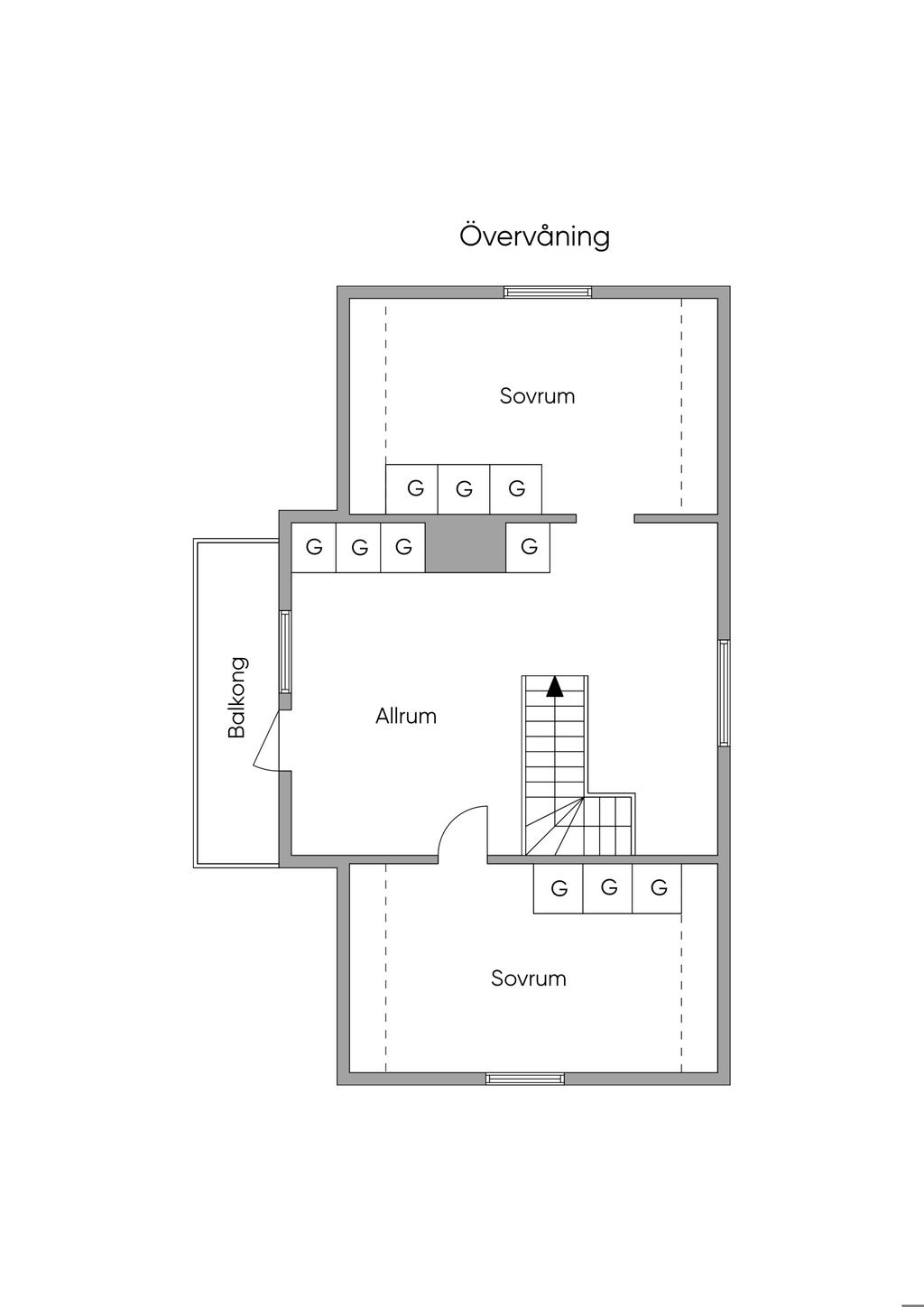 Planlösning övre plan