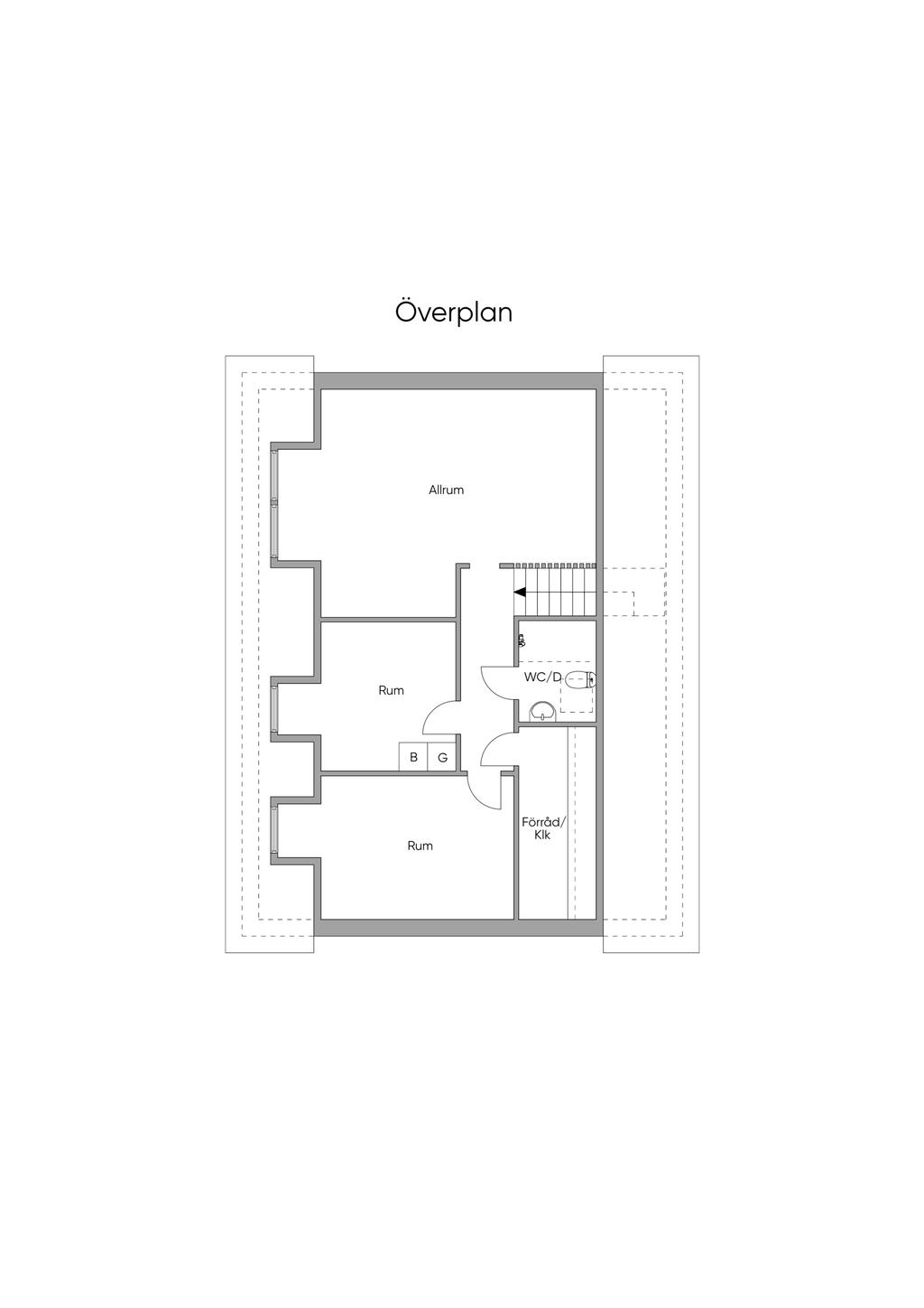 Planlösning övre plan