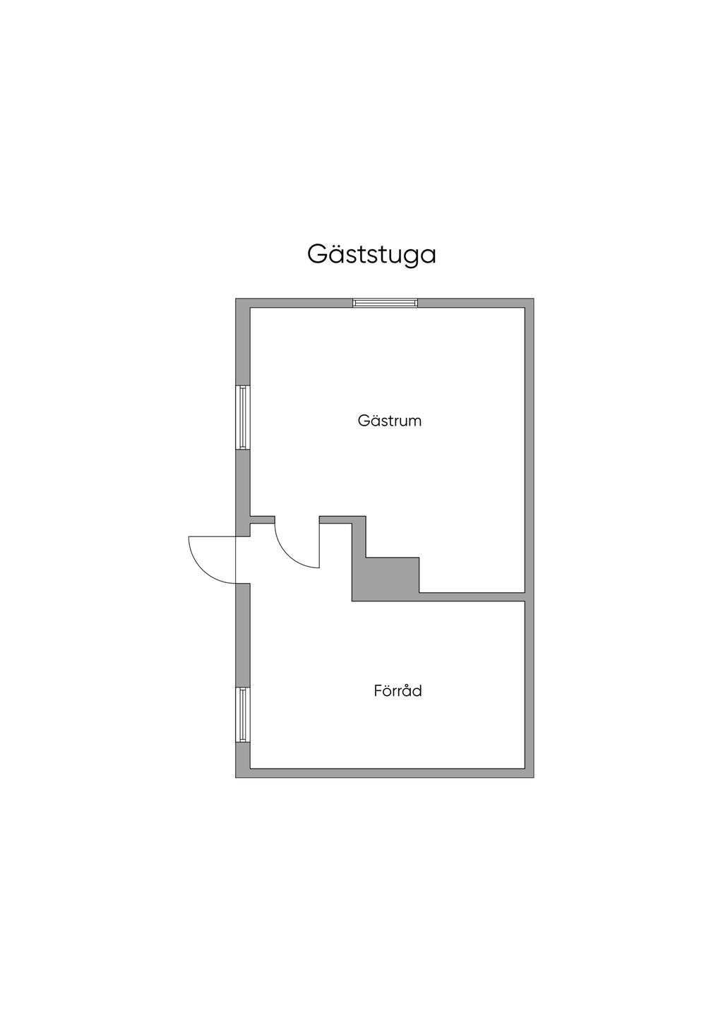 Planritning gäststuga