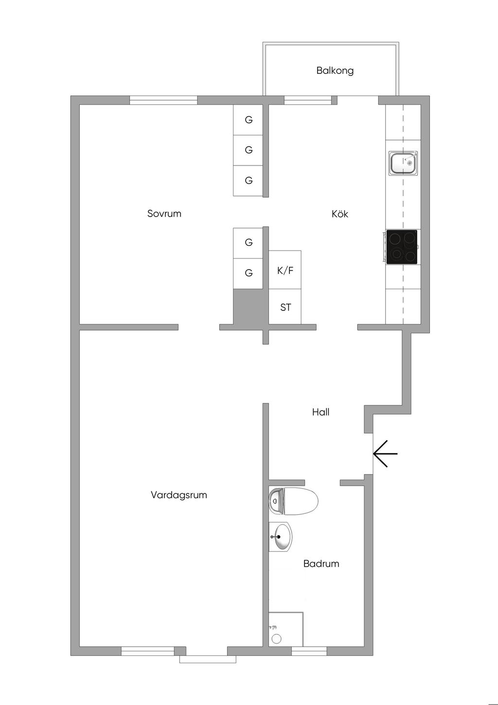 Planlösning.