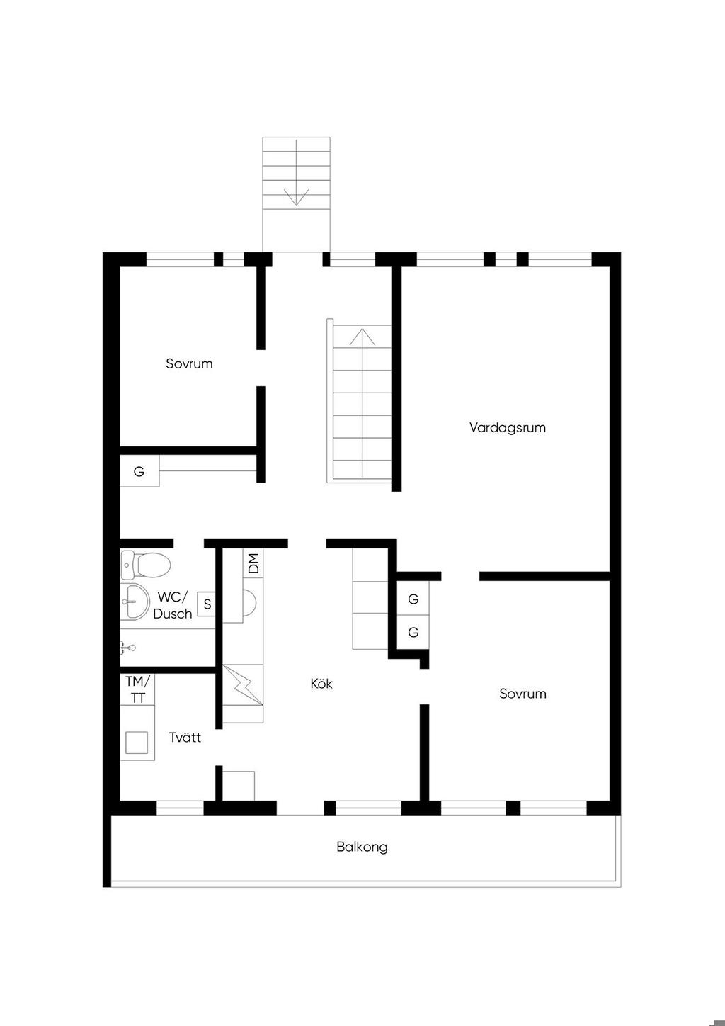 Planlösning övre plan