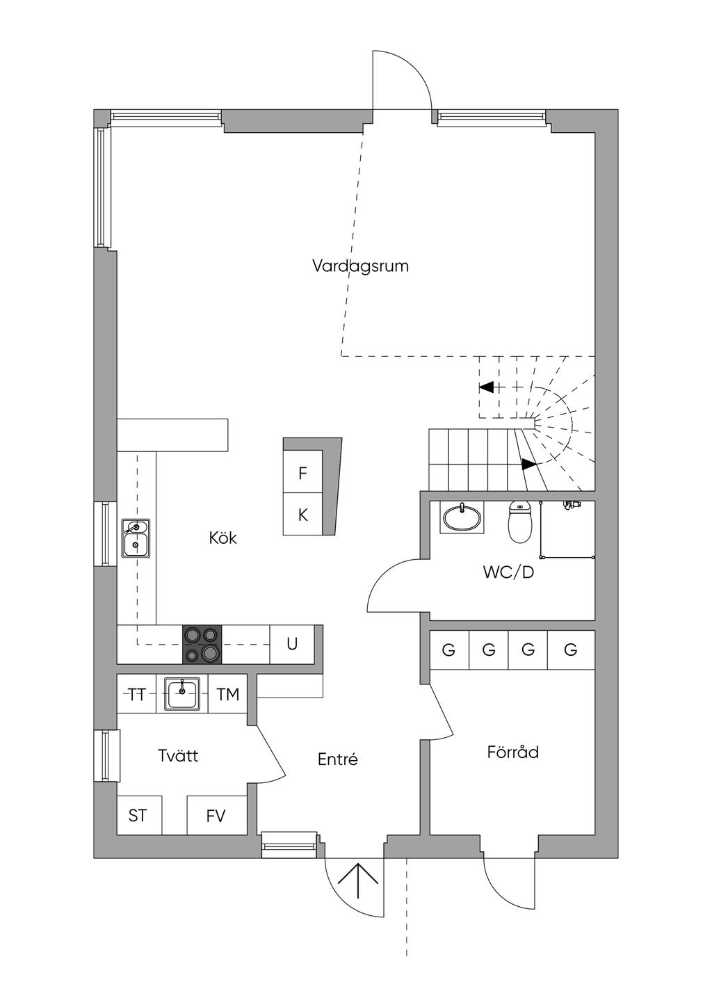 Planlösning entréplan