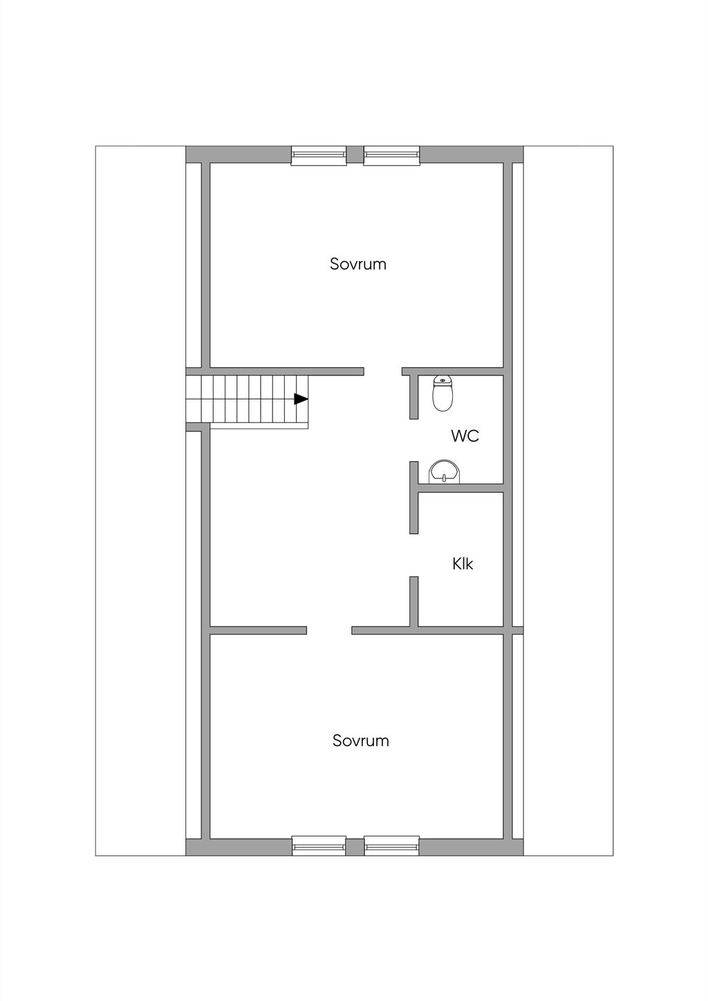 Planlösning, övre plan