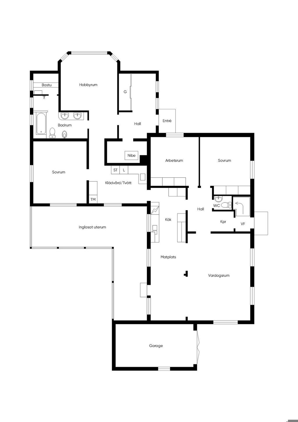 Planlösning Bottenplan