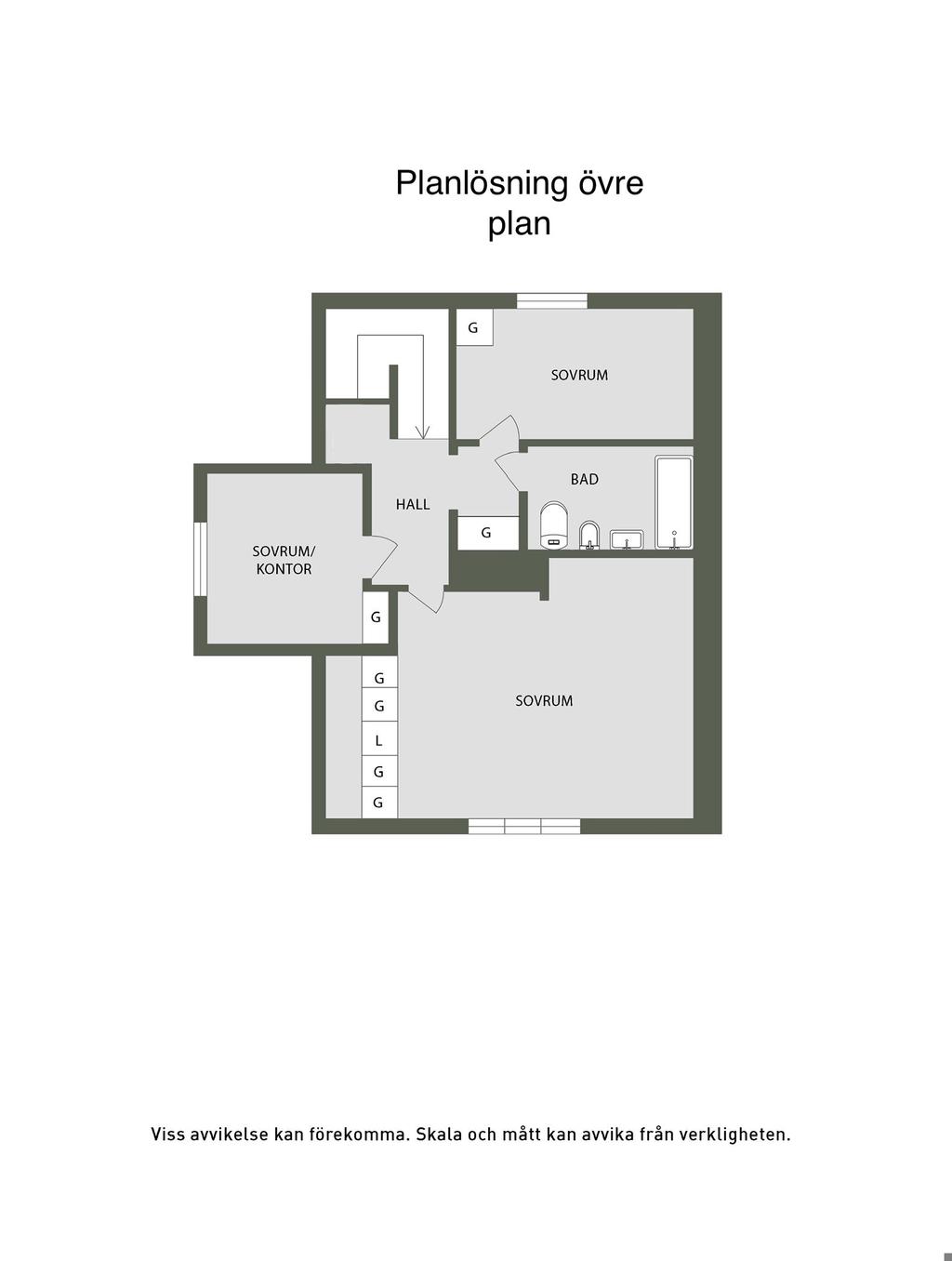 Planlösning övre plan
