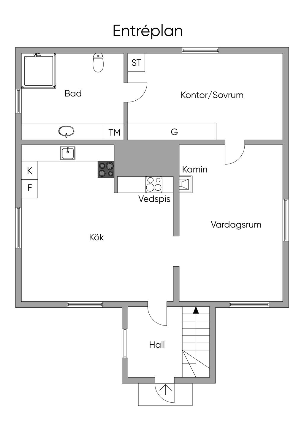 Planlösning entréplan