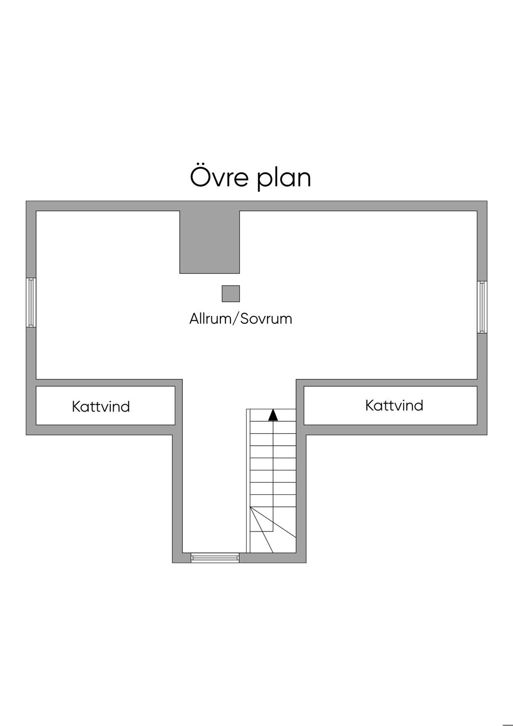 Planlösning loftvåning