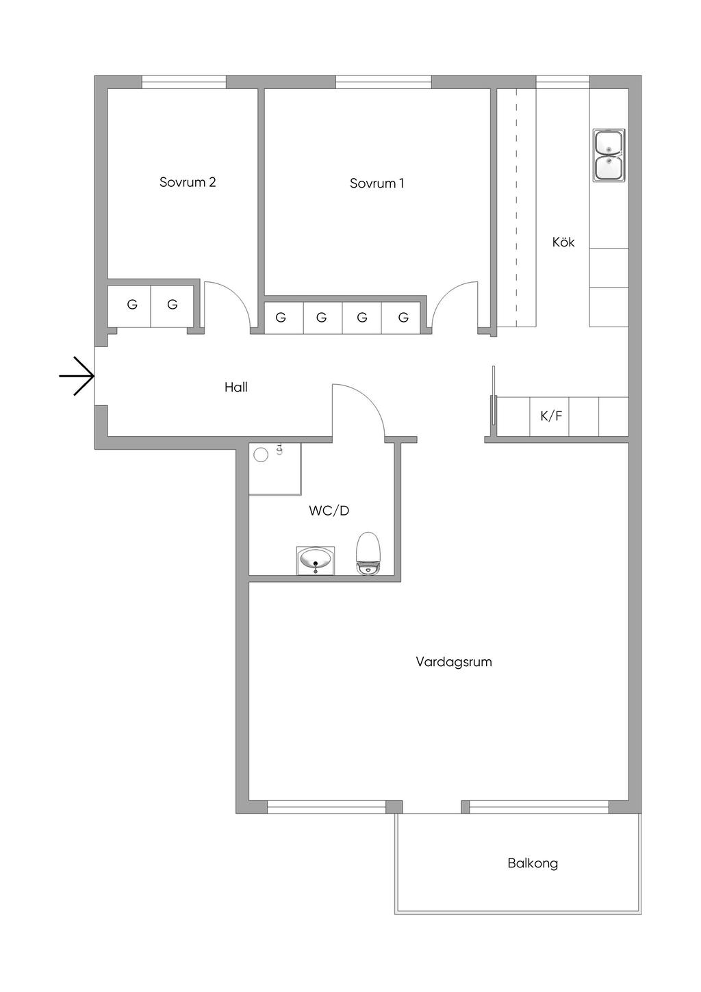Nuvarande planlösning