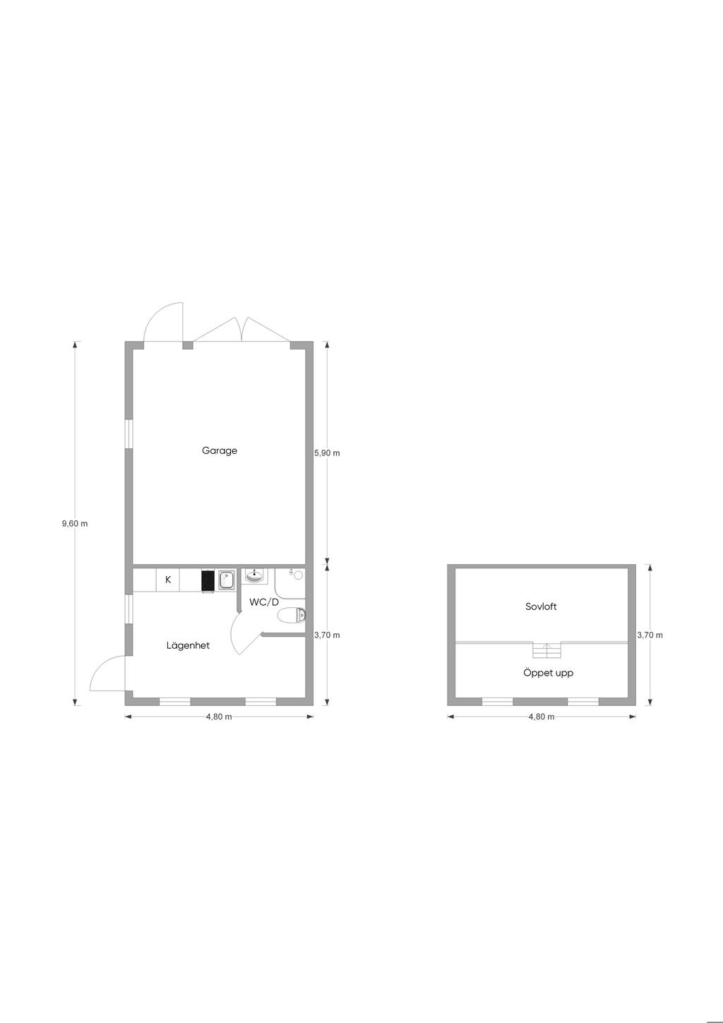 Garage och uthyrningslägenhet