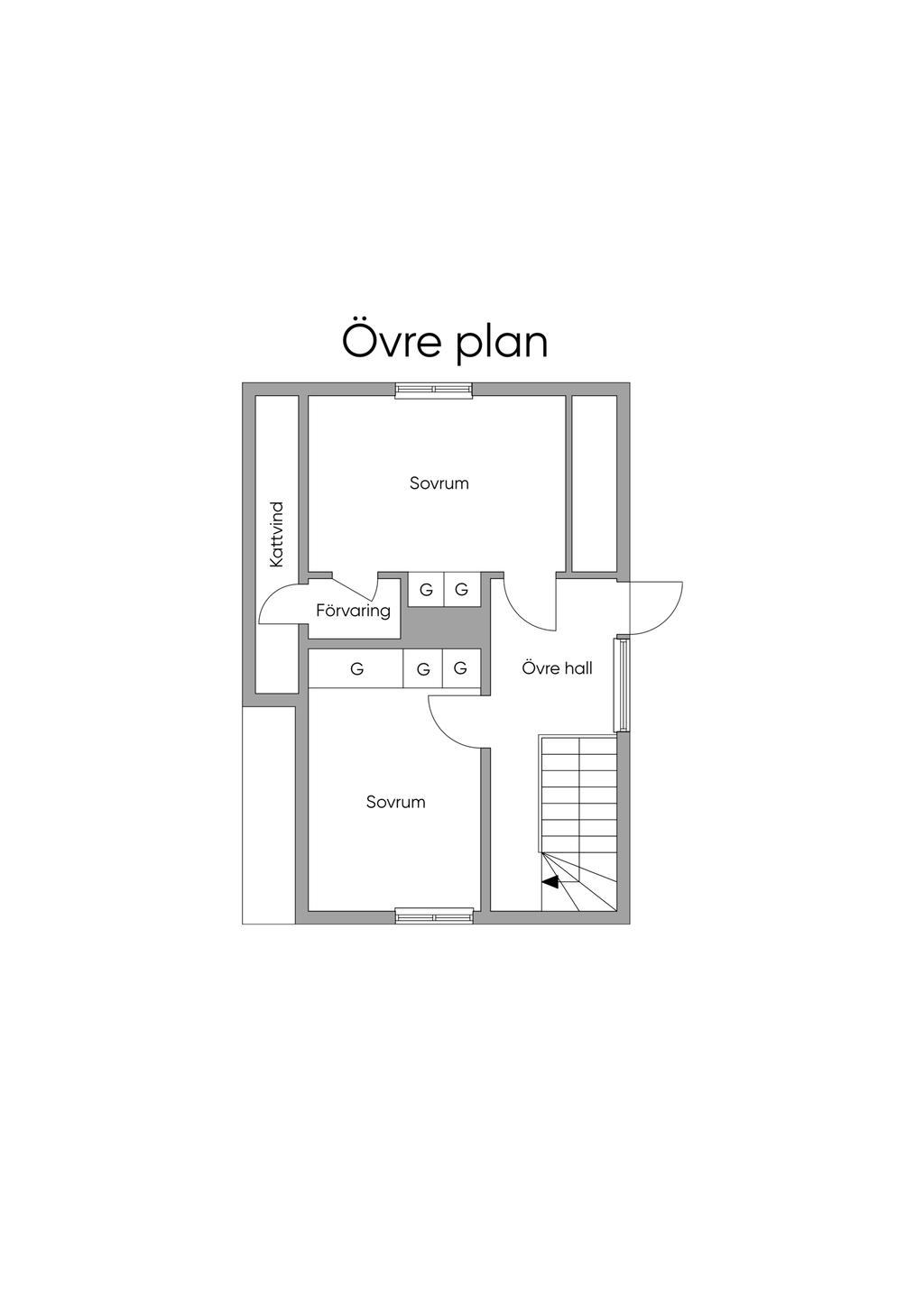 Planlösning övre plan