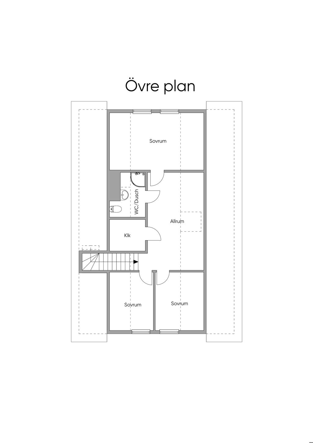 Planlösning övre plan