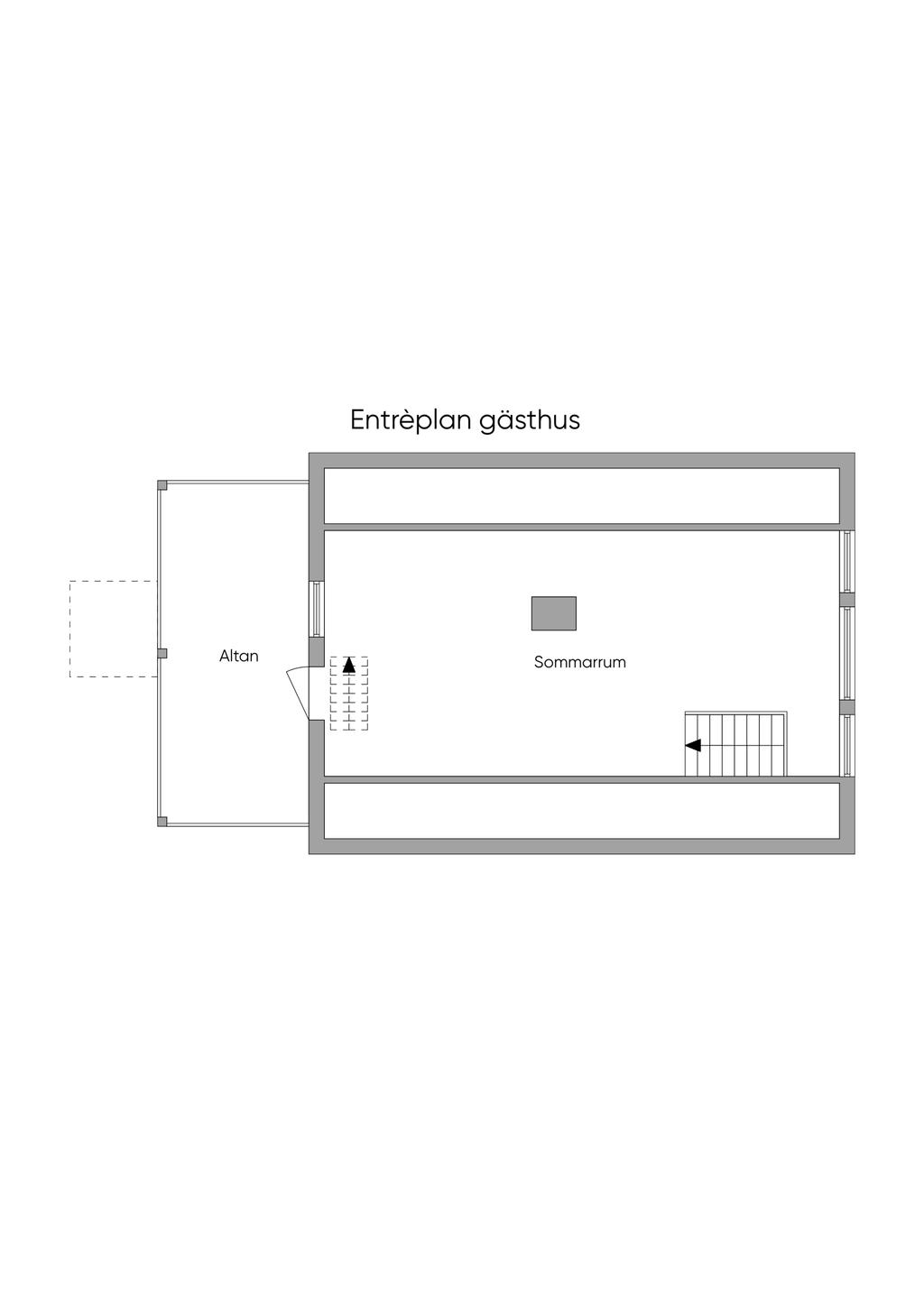 Planlösning entréplan gästhus