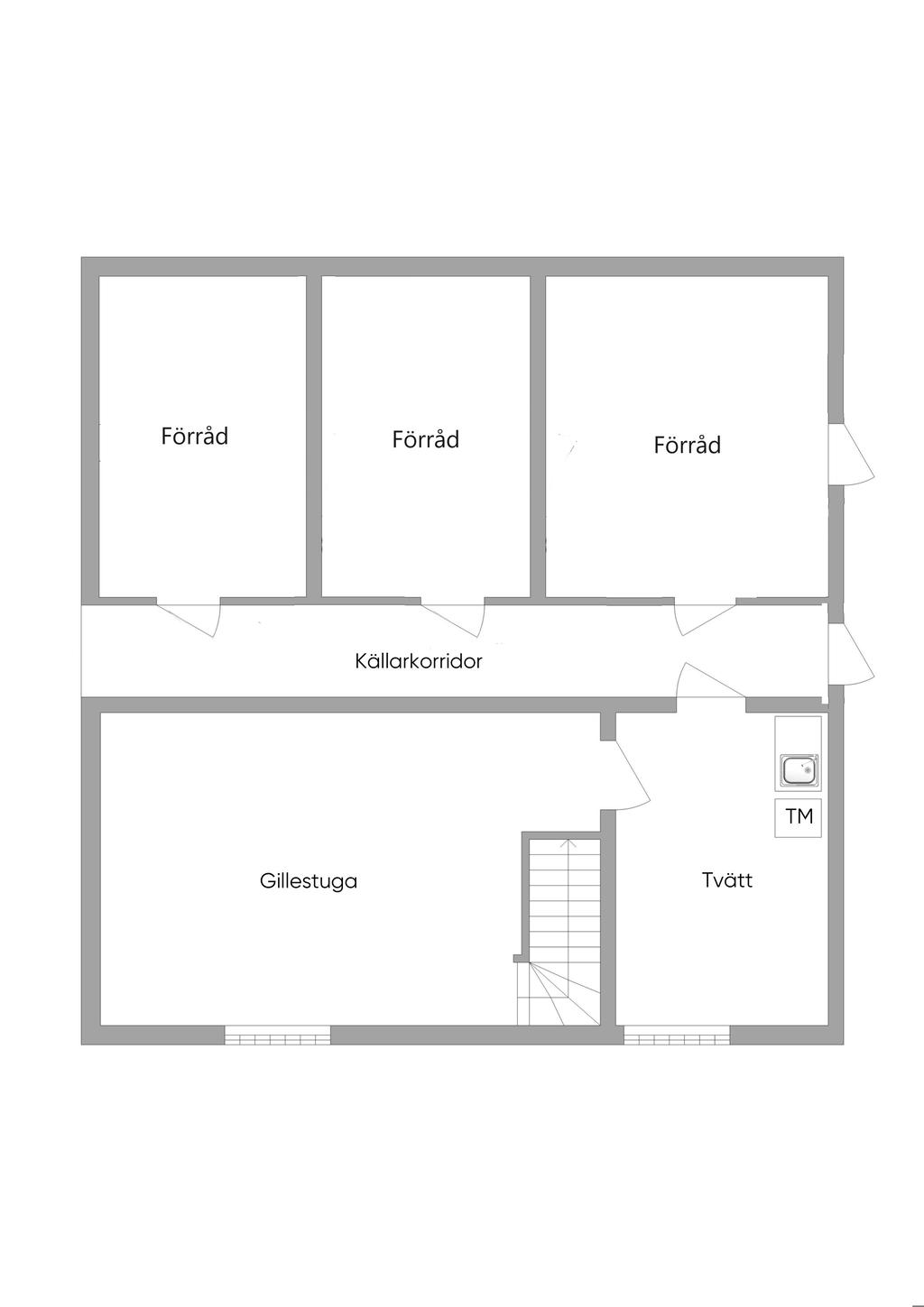 Planskiss: Källarplan