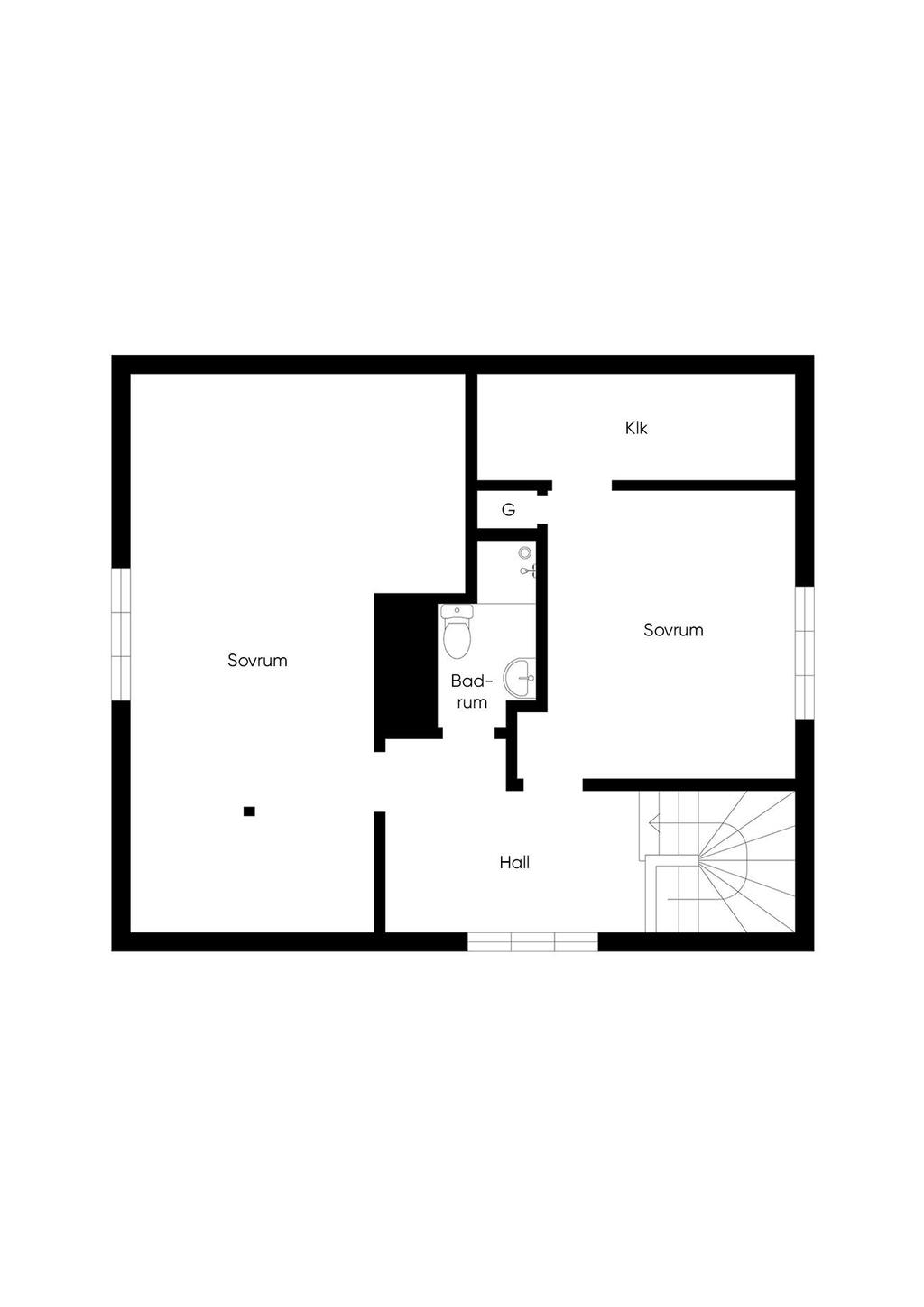 Planritning Övre plan