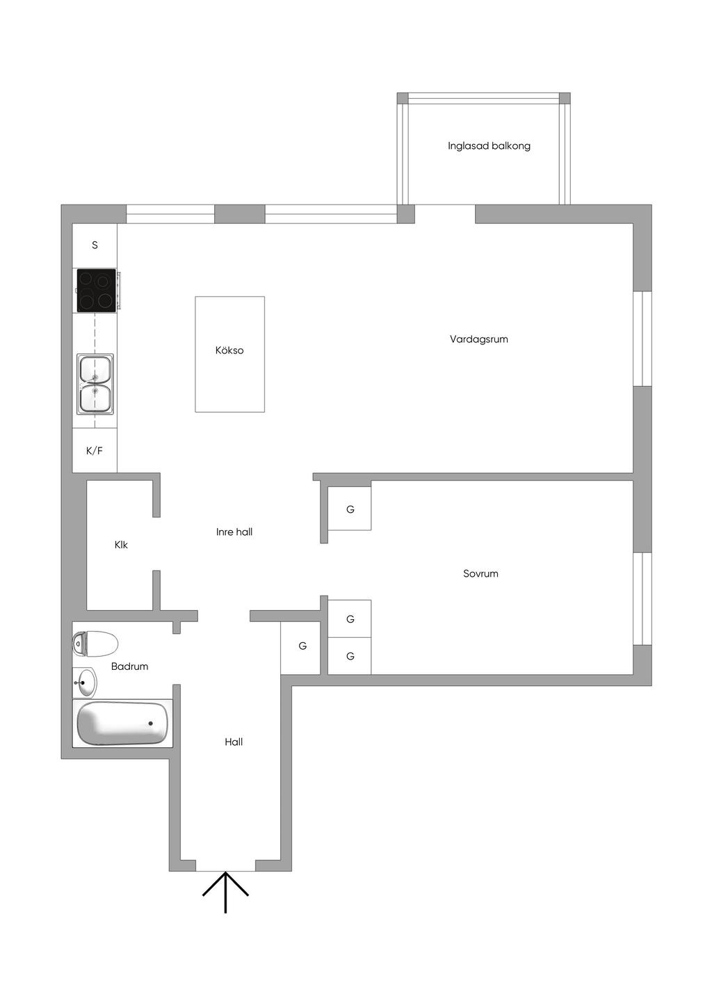 Alternativ planlösning - I föreningens stadgar § 43 framgår att ändringar av dragning för vatten, avlopp och ventilation kräver tillstånd av styrelsen via deras förvaltare Votiv.