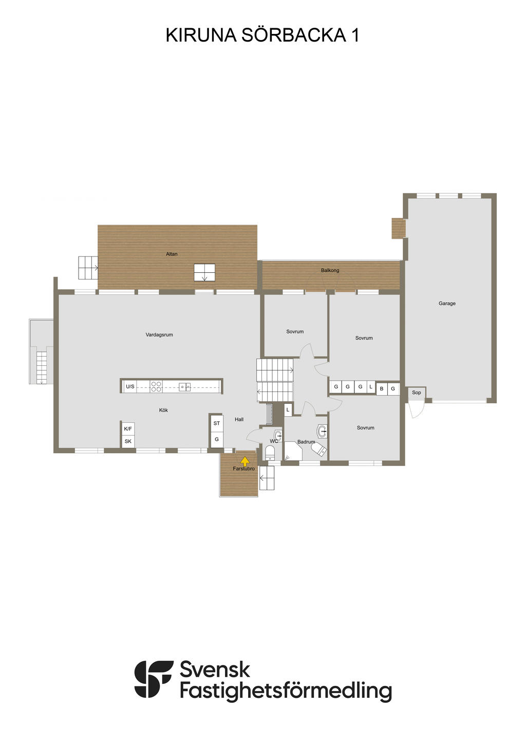 Planlösning entré- och övre etageplan