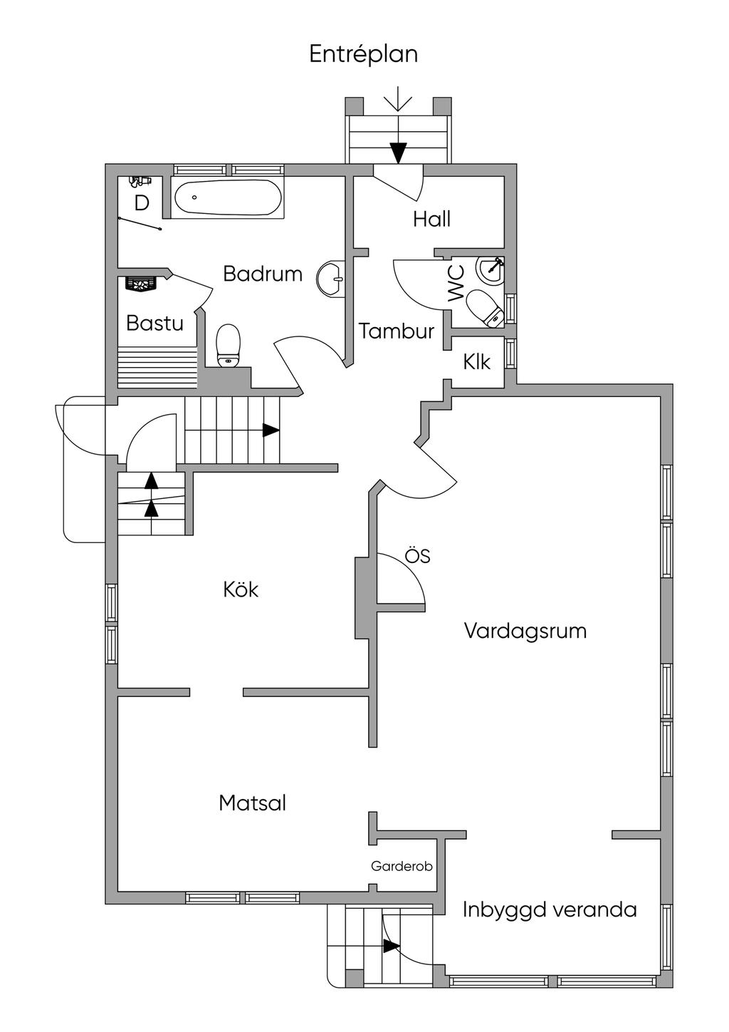 Planskiss 2D, Entréplan