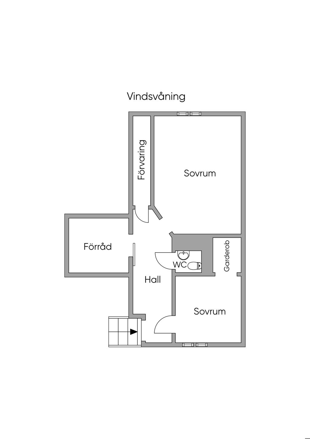 Planskiss 2D, Vindsvåning