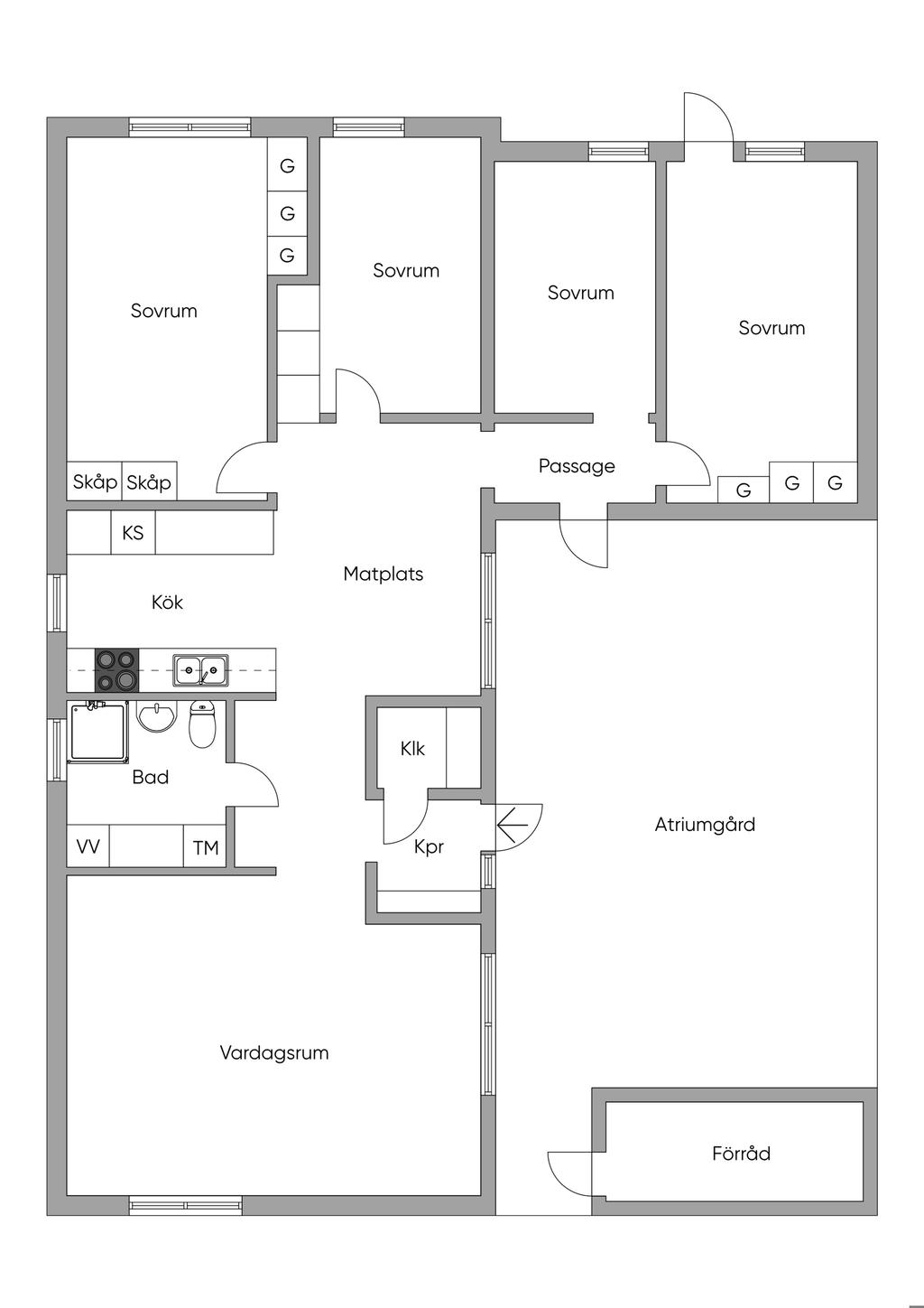 Planlösning.
