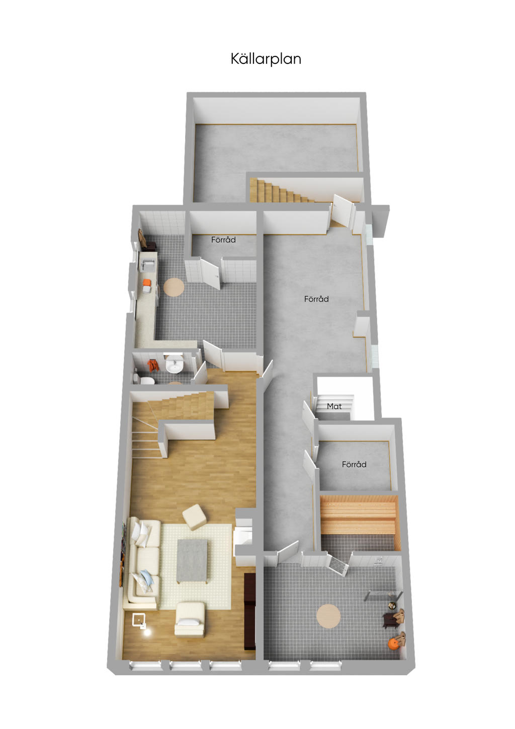 Planlösning, källarplan