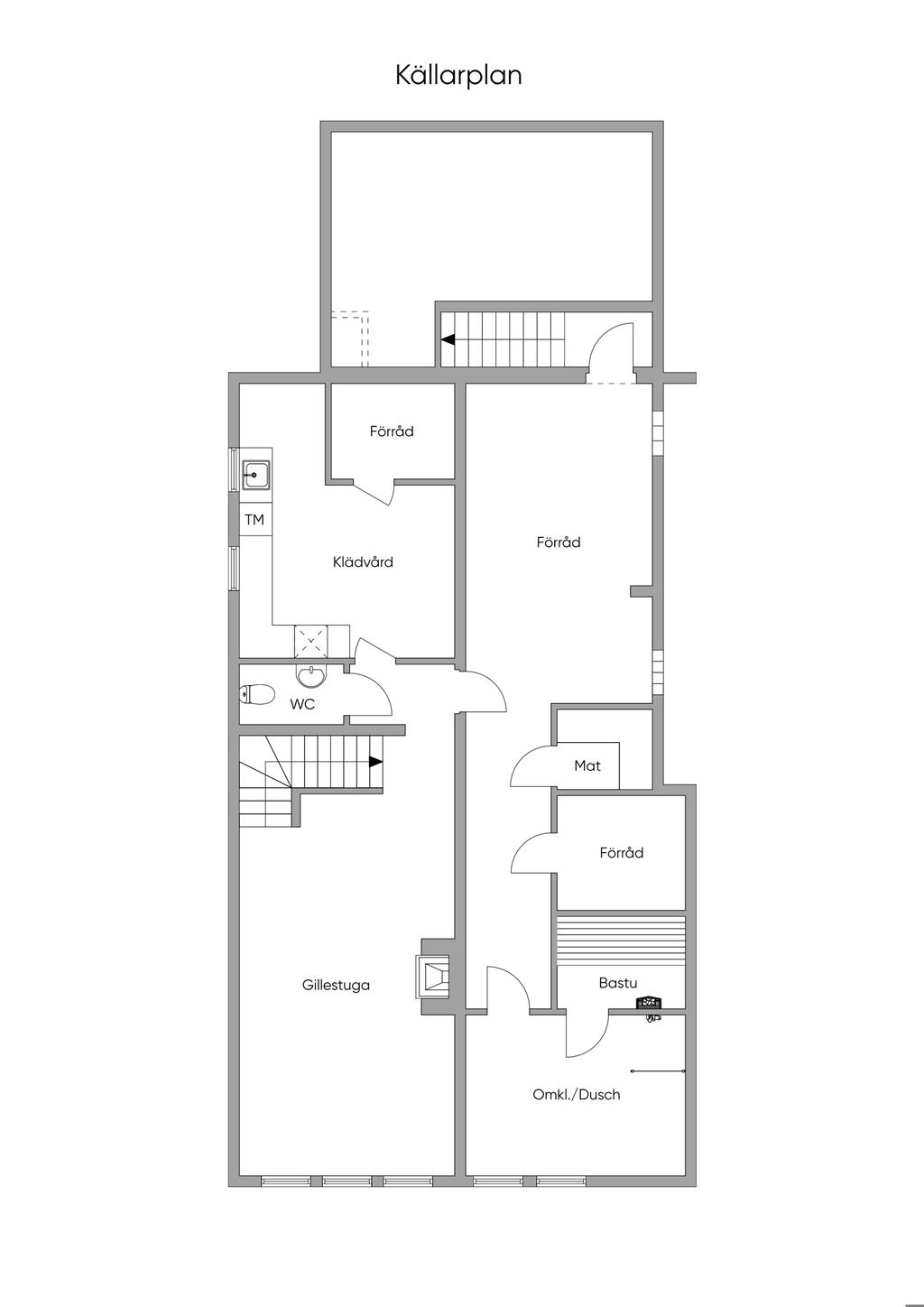 Planlösning, källarplan