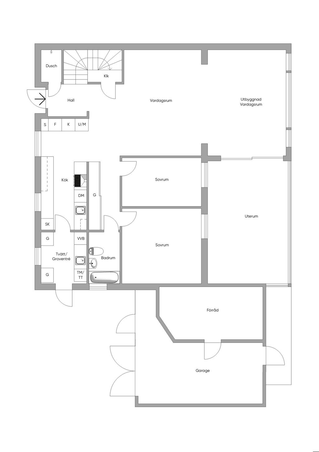 Planritning entréplan