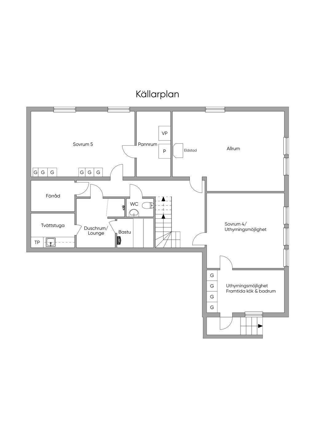 Planritning Källarplan