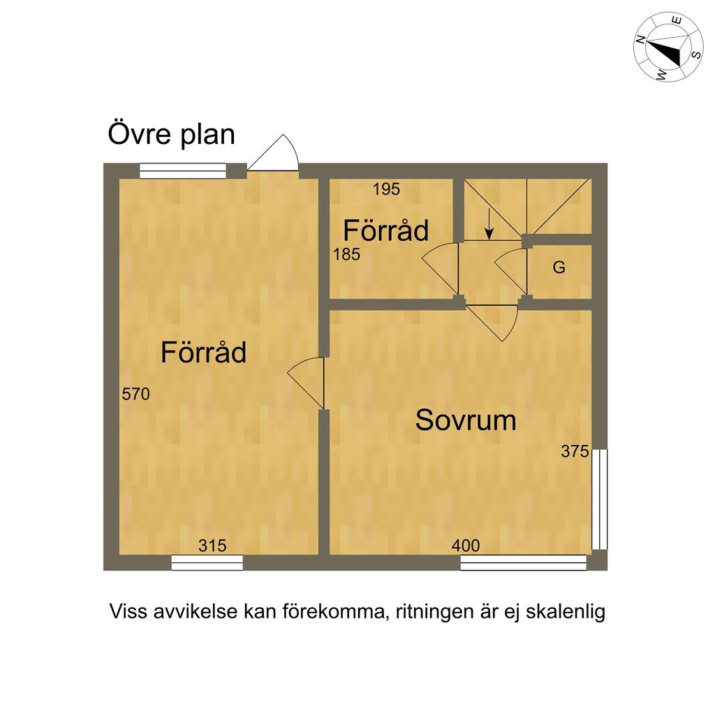Planritning övre plan Extra Byggnad