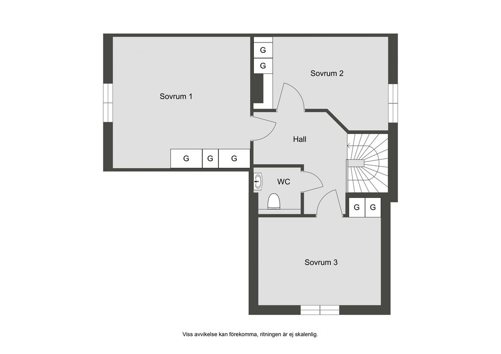 Planritning övre plan