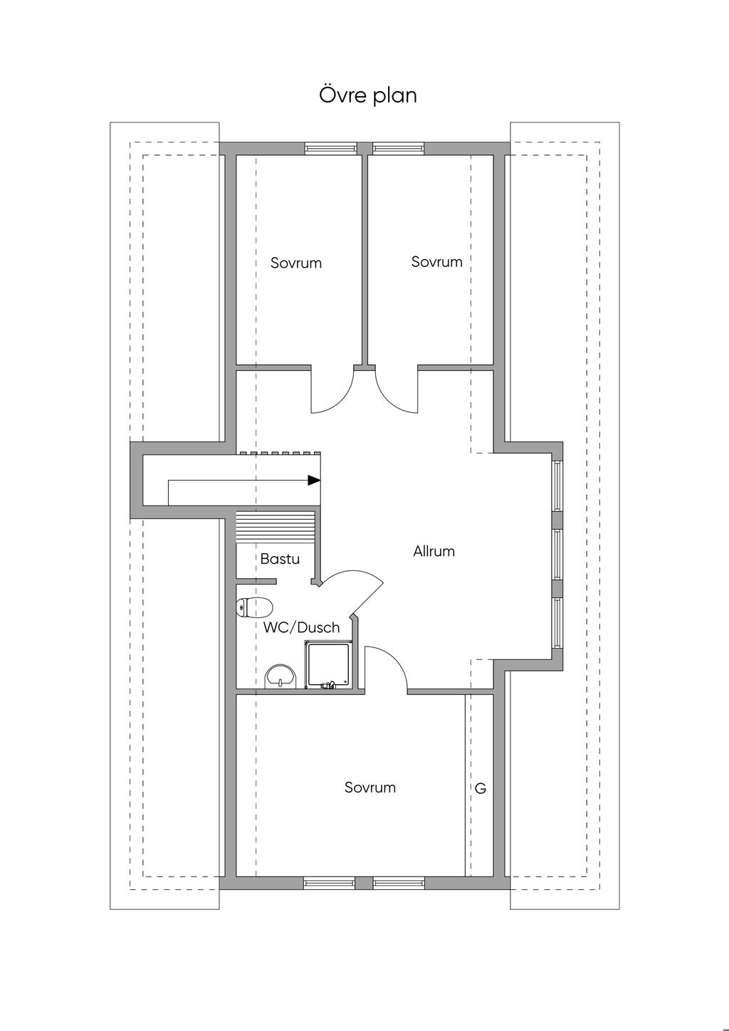 Övre plan, skiss