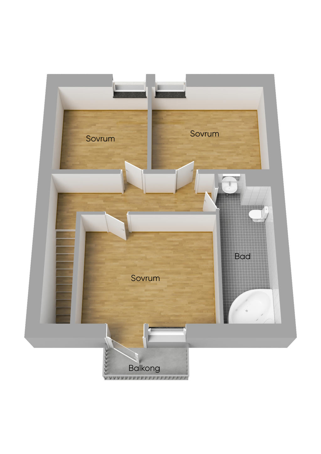 Planlösning övre plan
