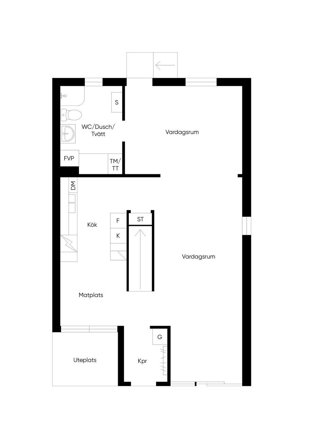 Planlösning entréplan