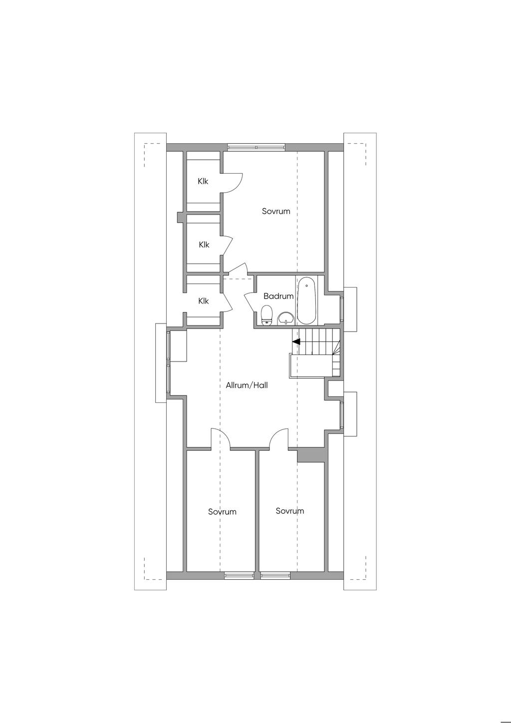 Planritning övre plan
