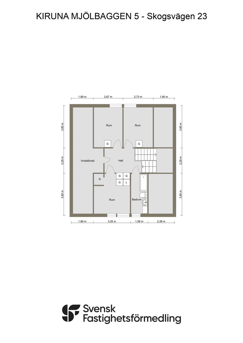 KIRUNA MJÖLBAGGEN 5 - Skogsvägen 23 - 2D - Övre plan