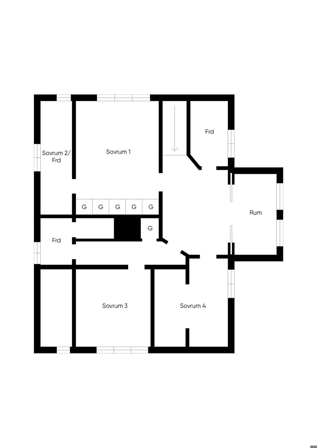 Planlösning övre plan 