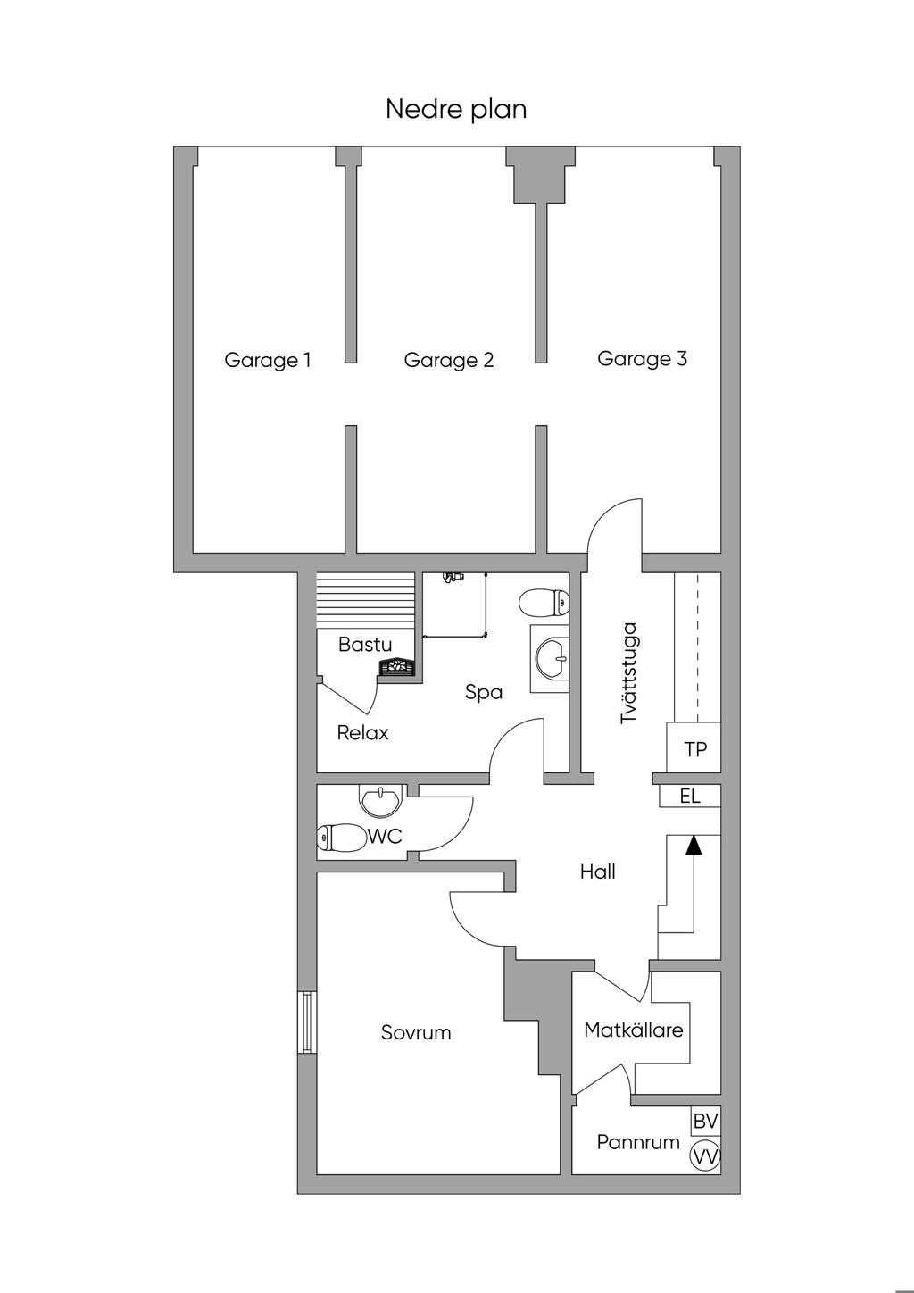 Planskiss Nedre Plan, 2D