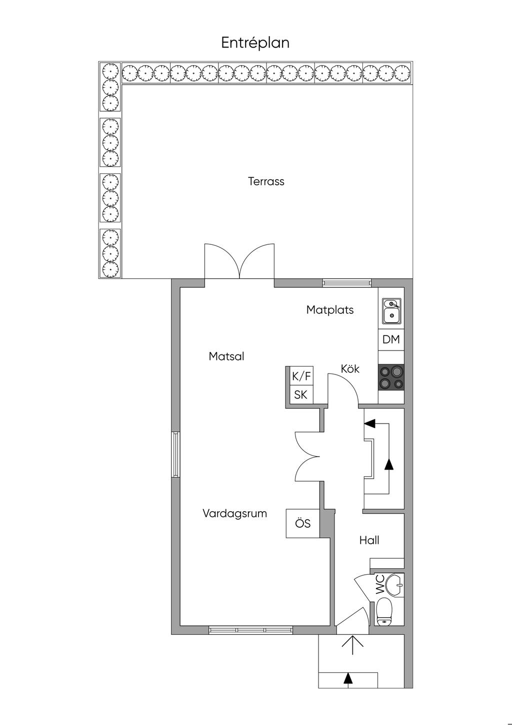 Planskiss Entréplan, 2D