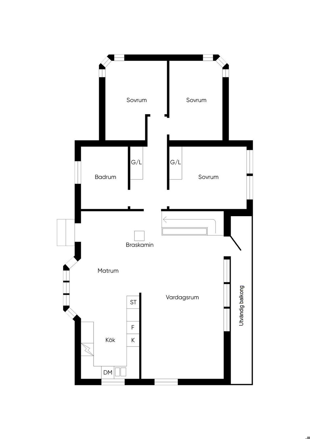 Planlösning övre plan