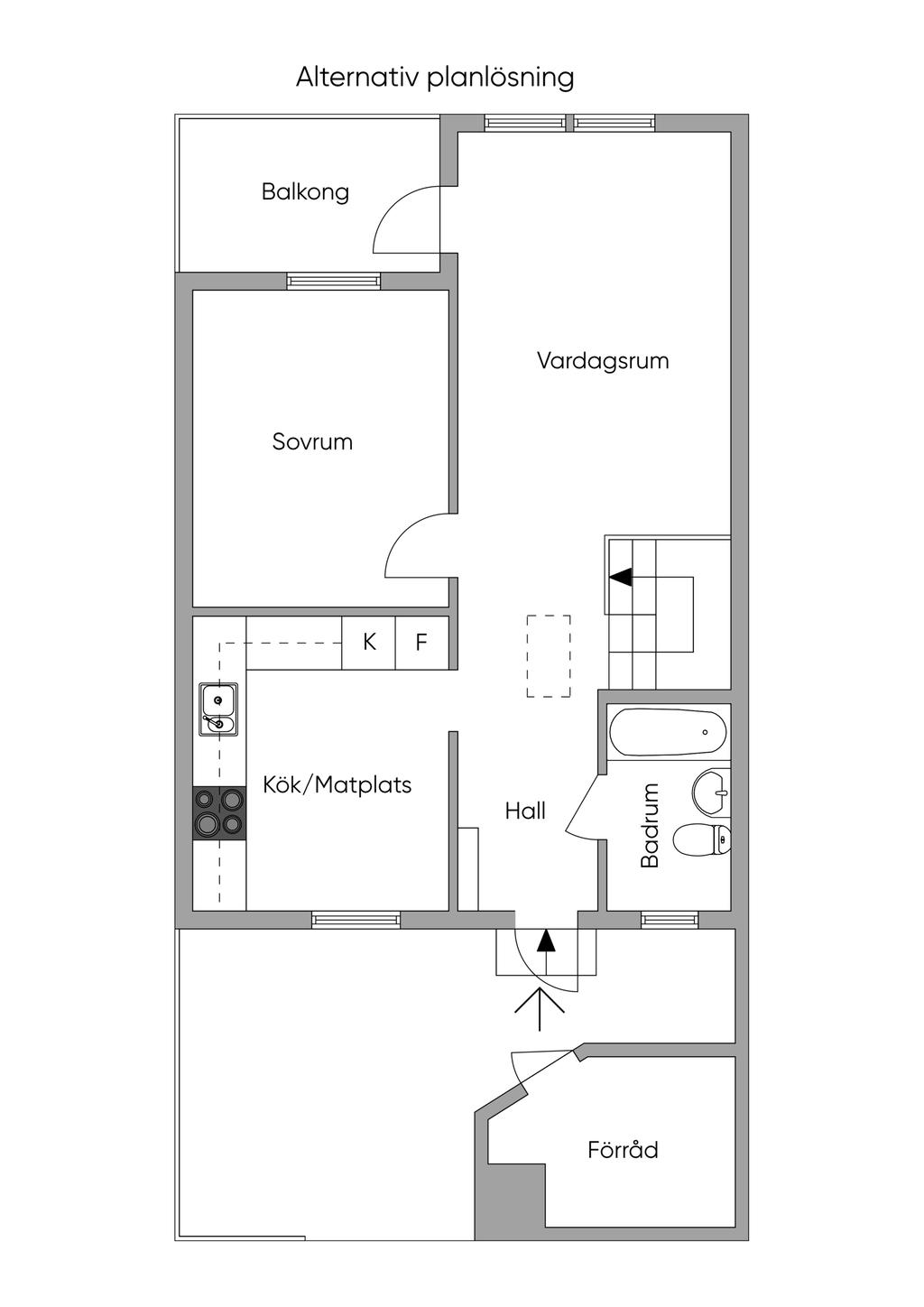 Alternativ Planskiss Entréplan 2D