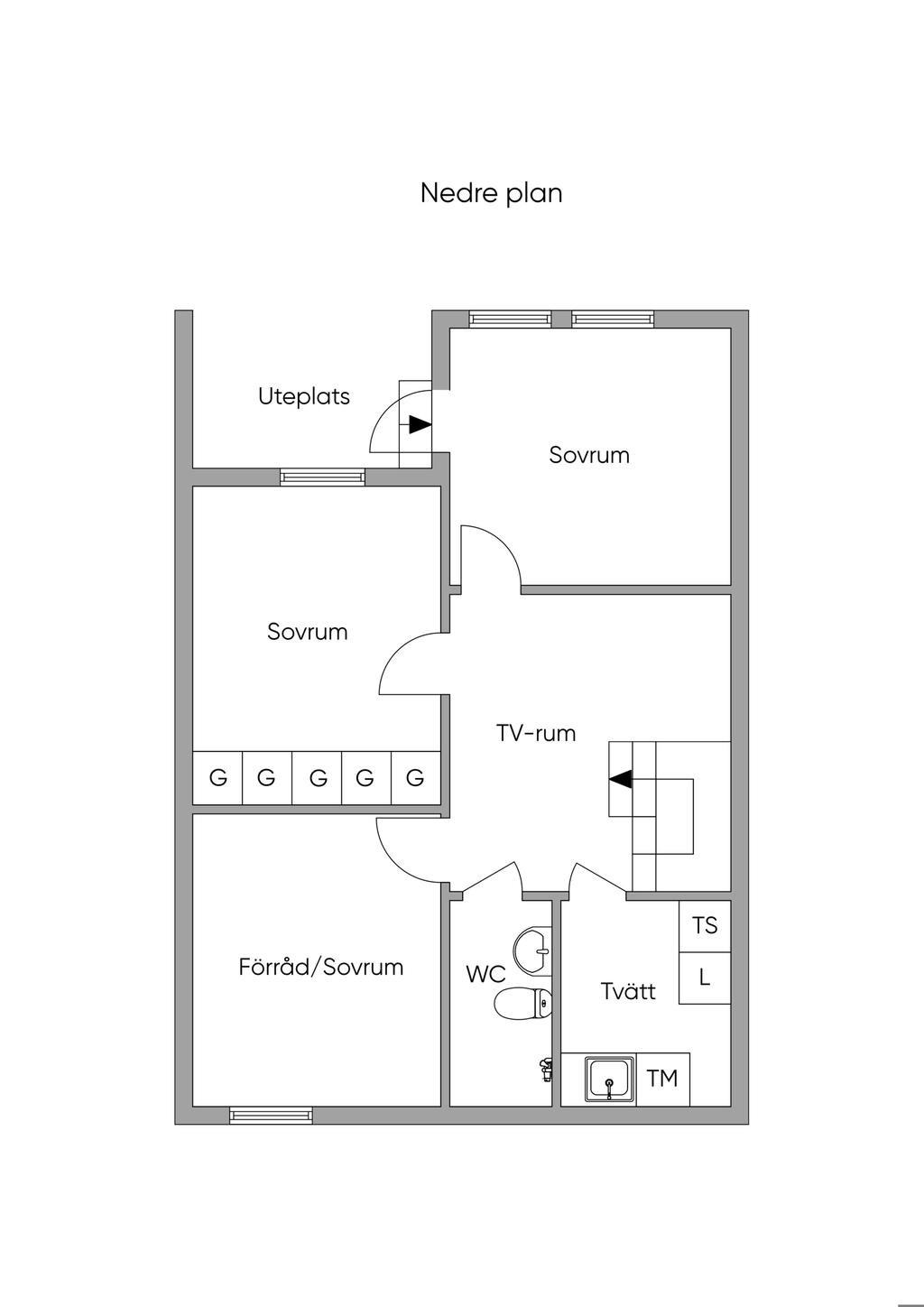 Planskiss Nedre Plan 2D