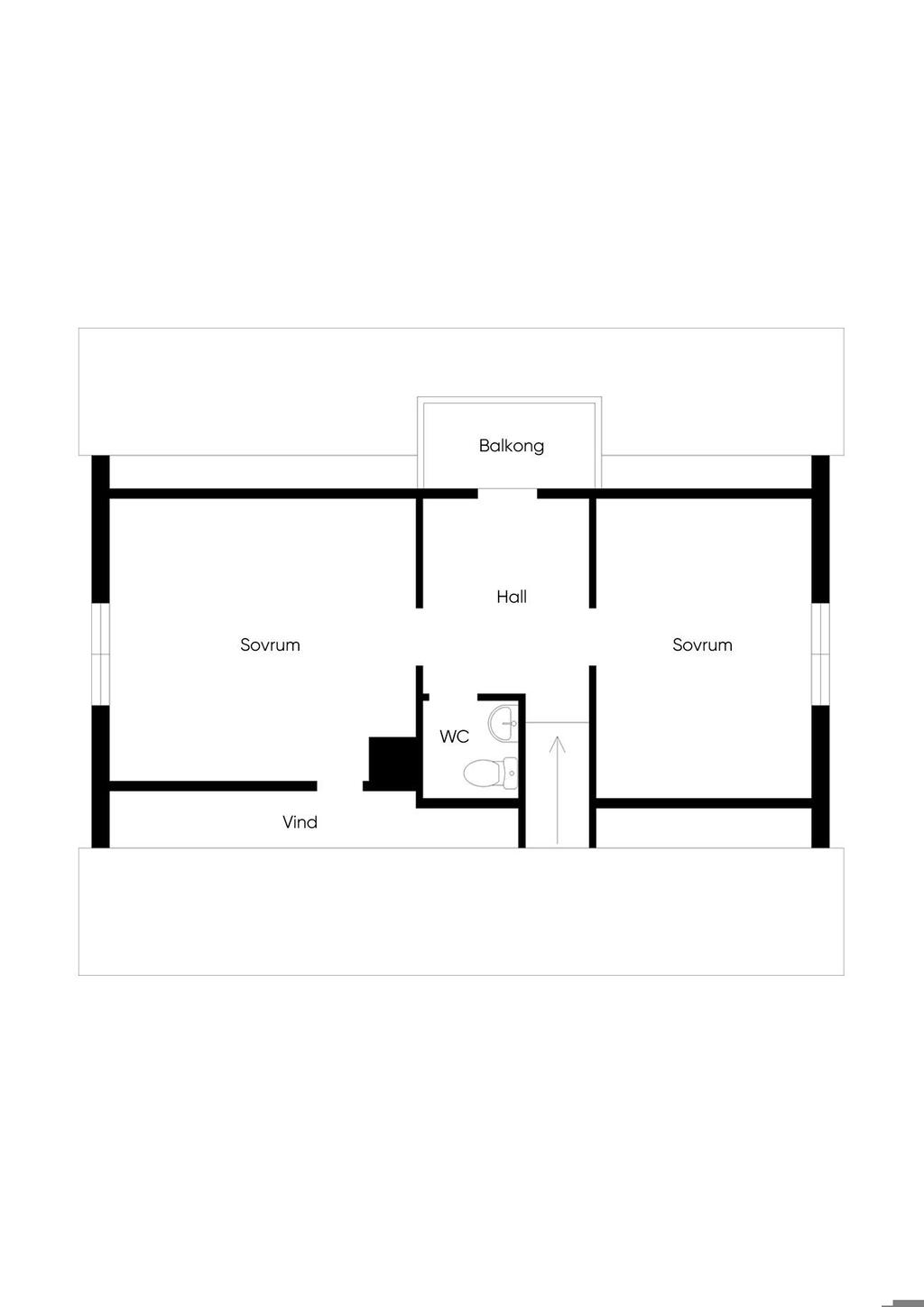 Planritning Övre plan