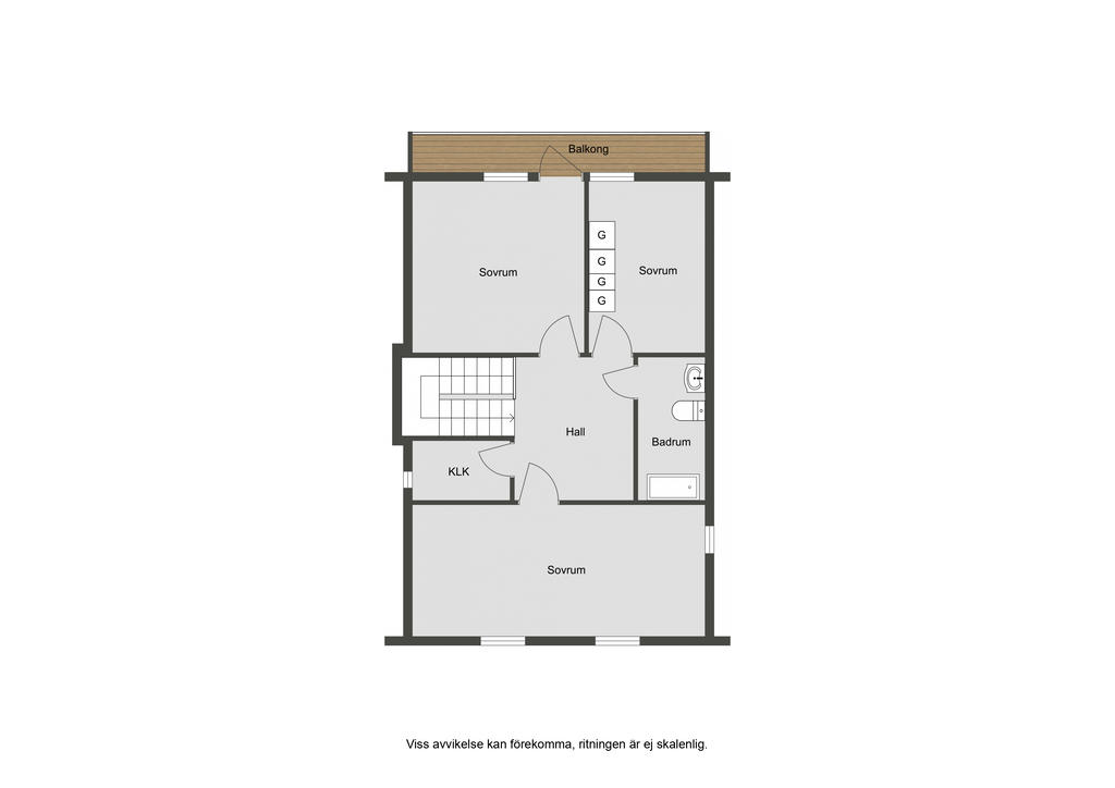 Planritning övre plan