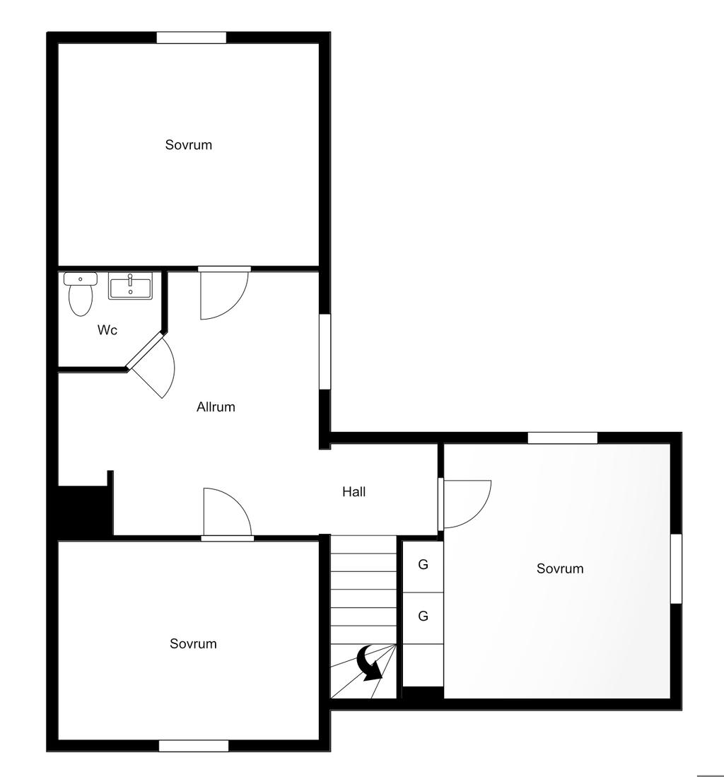 Planlösning övre plan
