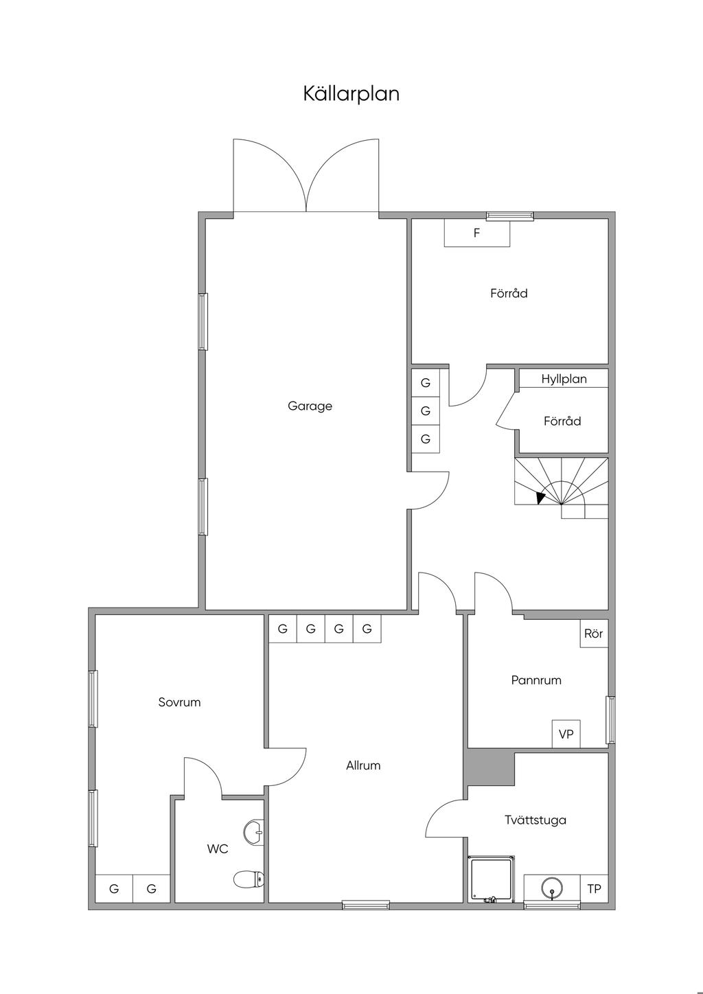 Planritning - Källarplan