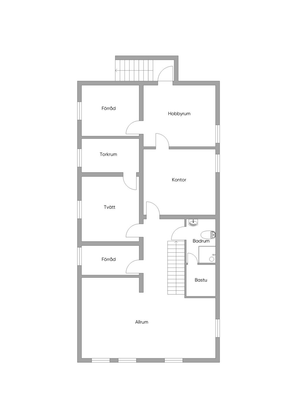 Planlösning källare
