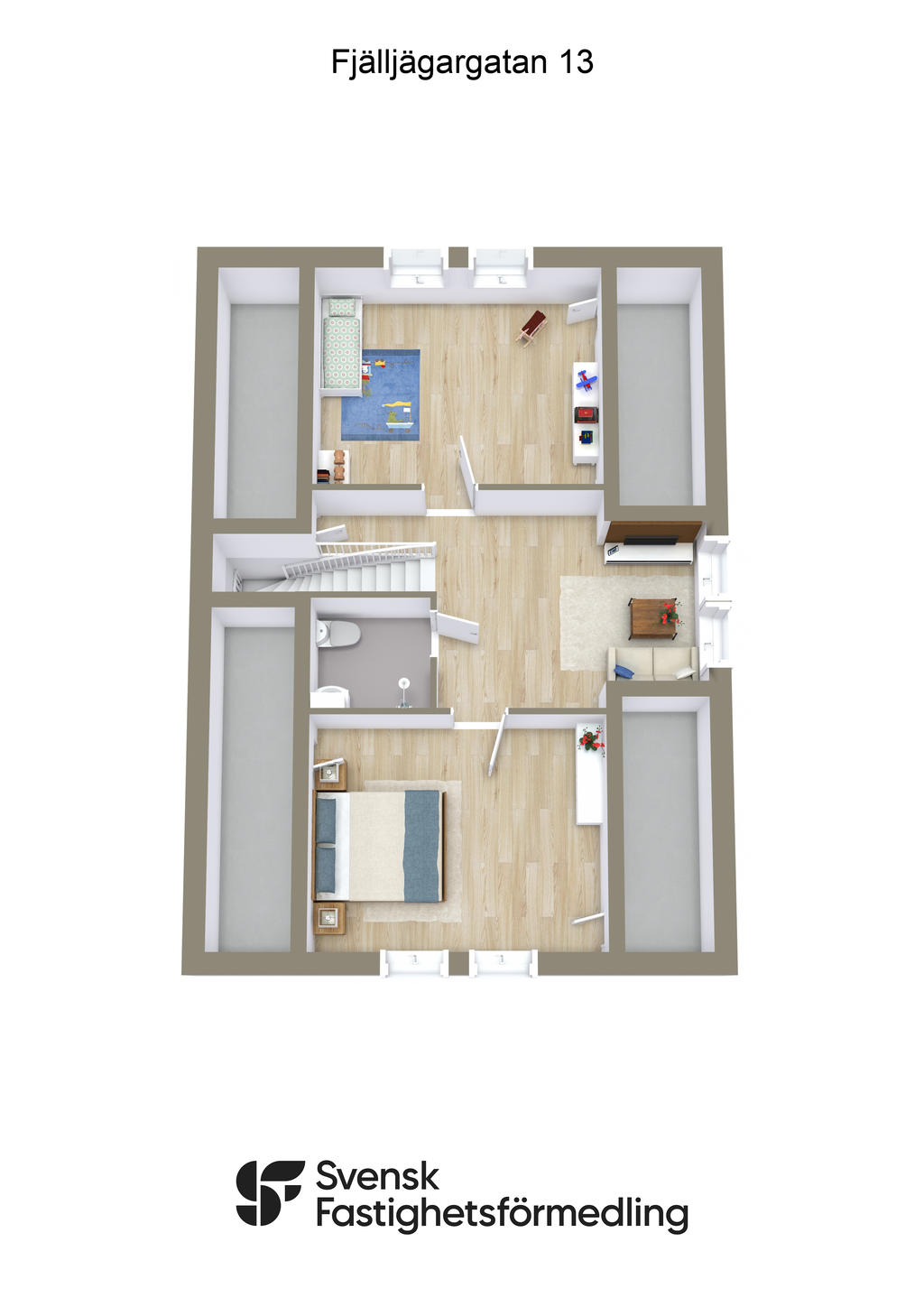 Möblerad övre plan