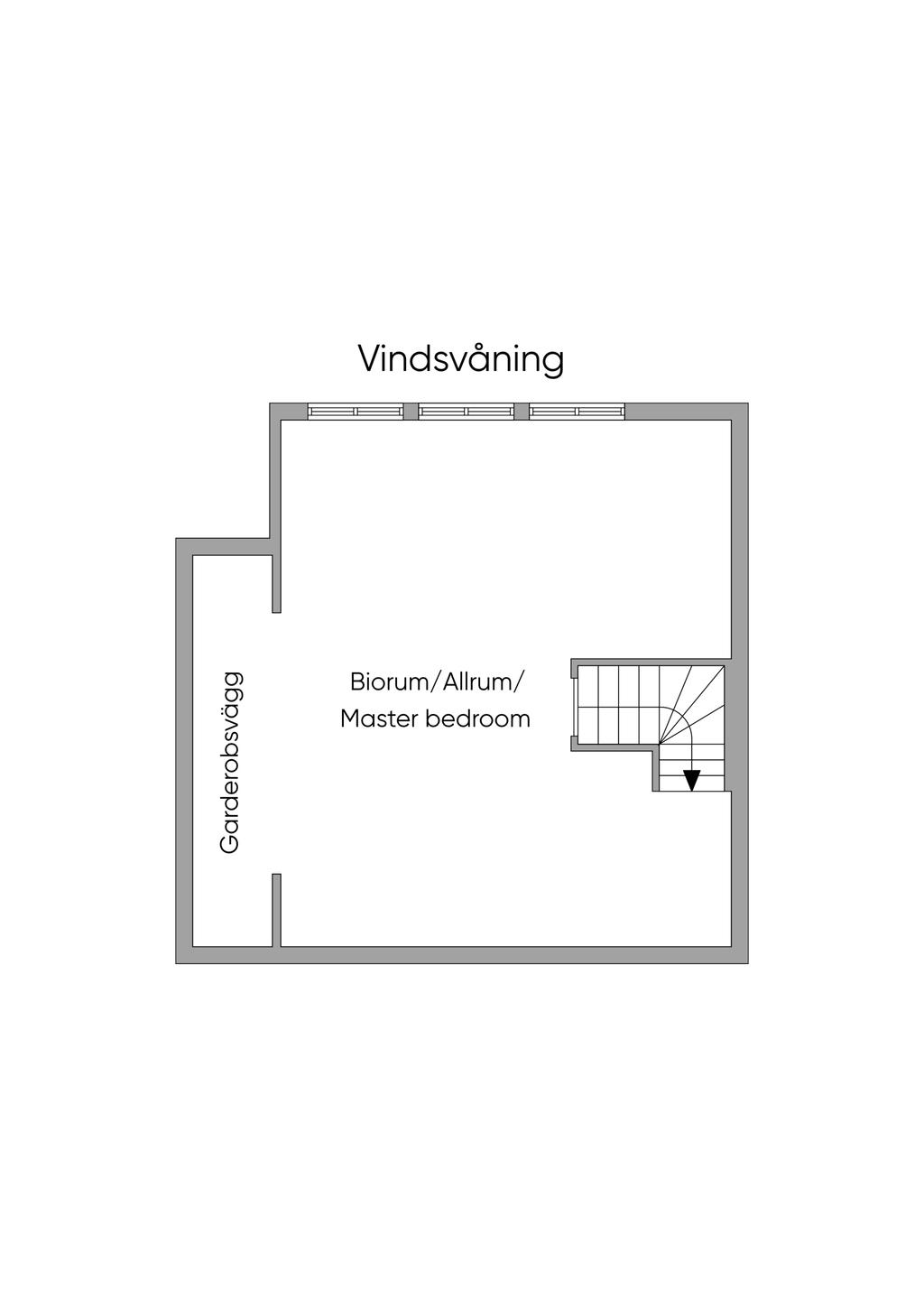 Planskiss, Vindsvåning 2D