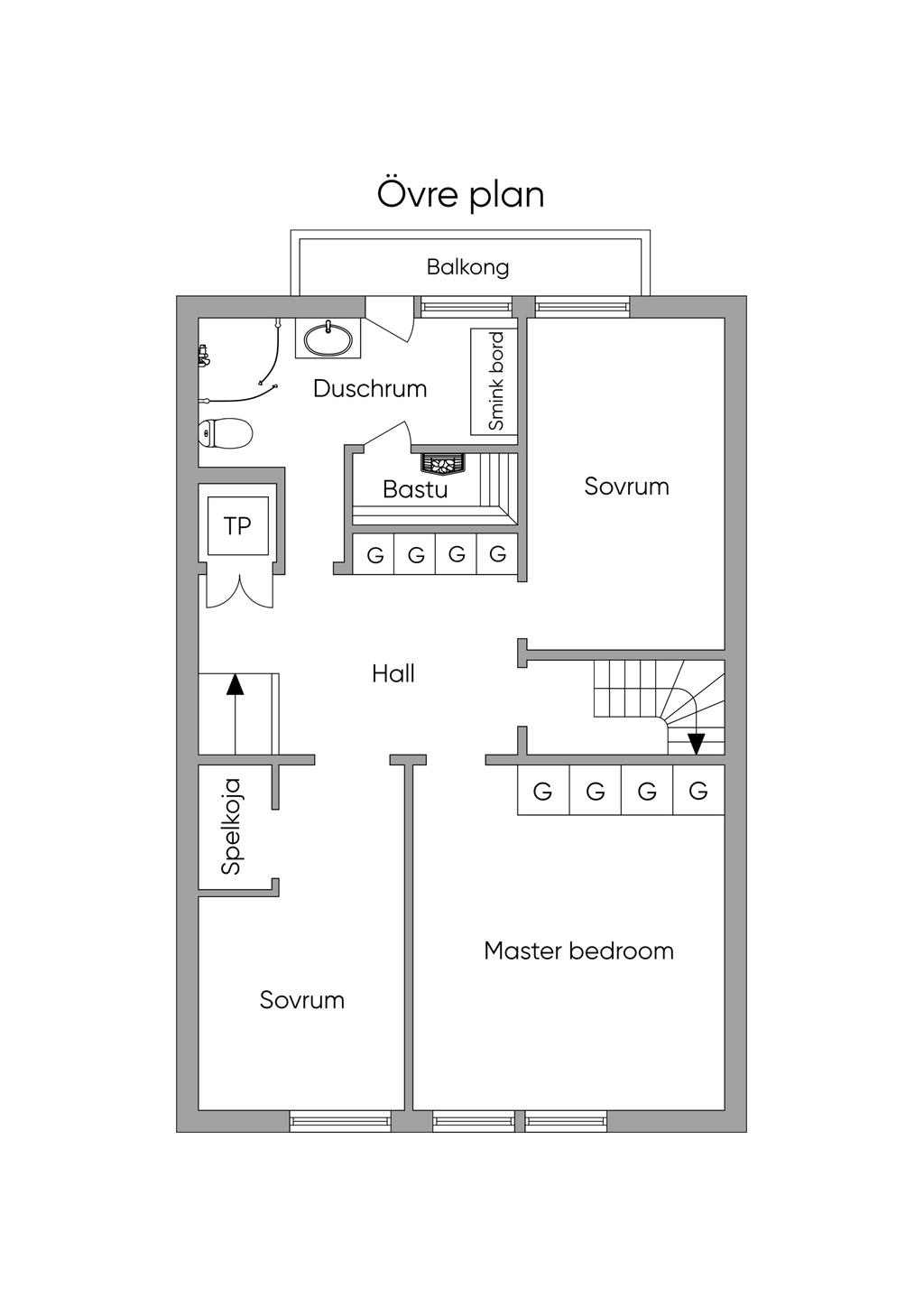 Planskiss, Övre Plan 2D