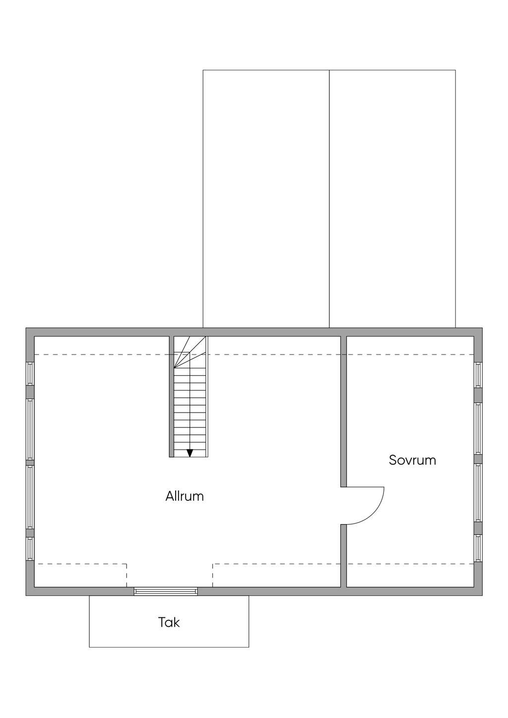 Planlösning övre plan
